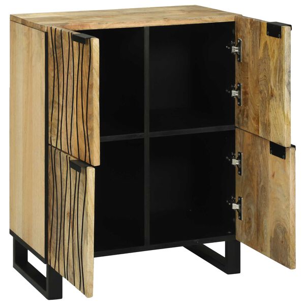 vidaXL Μπουφές 60 x 33.5 x 75 εκ - Φτιαγμένος από Μασίφ Ξύλο Μάνγκο και Μηχανισμένο Ξύλο