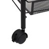 vidaXL Τρόλεϊ Κουζίνας 4 Επιπέδων Μαύρο 46 x 26 x 85 εκ. Σιδερένιο