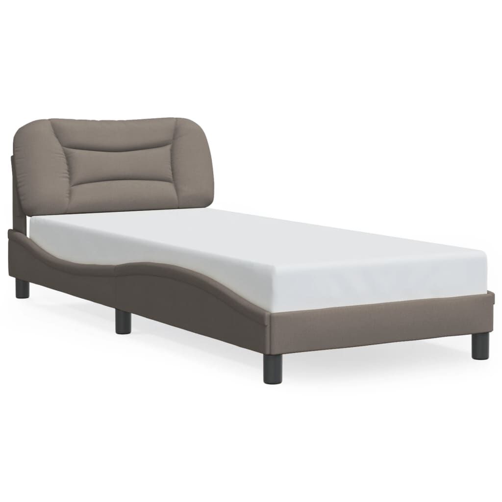 vidaXL Σκελετός Κρεβατιού Χωρίς Στρώμα Taupe 80x200 εκ. Υφασμάτινο