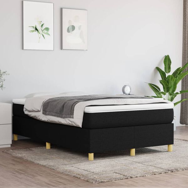 vidaXL &Kappa;&rho;&epsilon;&beta;ά&tau;&iota; Boxspring &mu;&epsilon; &Sigma;&tau;&rho;ώ&mu;&alpha; &Mu;&alpha;ύ&rho;&omicron; 120x200 &epsilon;&kappa;. &Upsilon;&phi;&alpha;&sigma;&mu;ά&tau;&iota;&nu;&omicron;