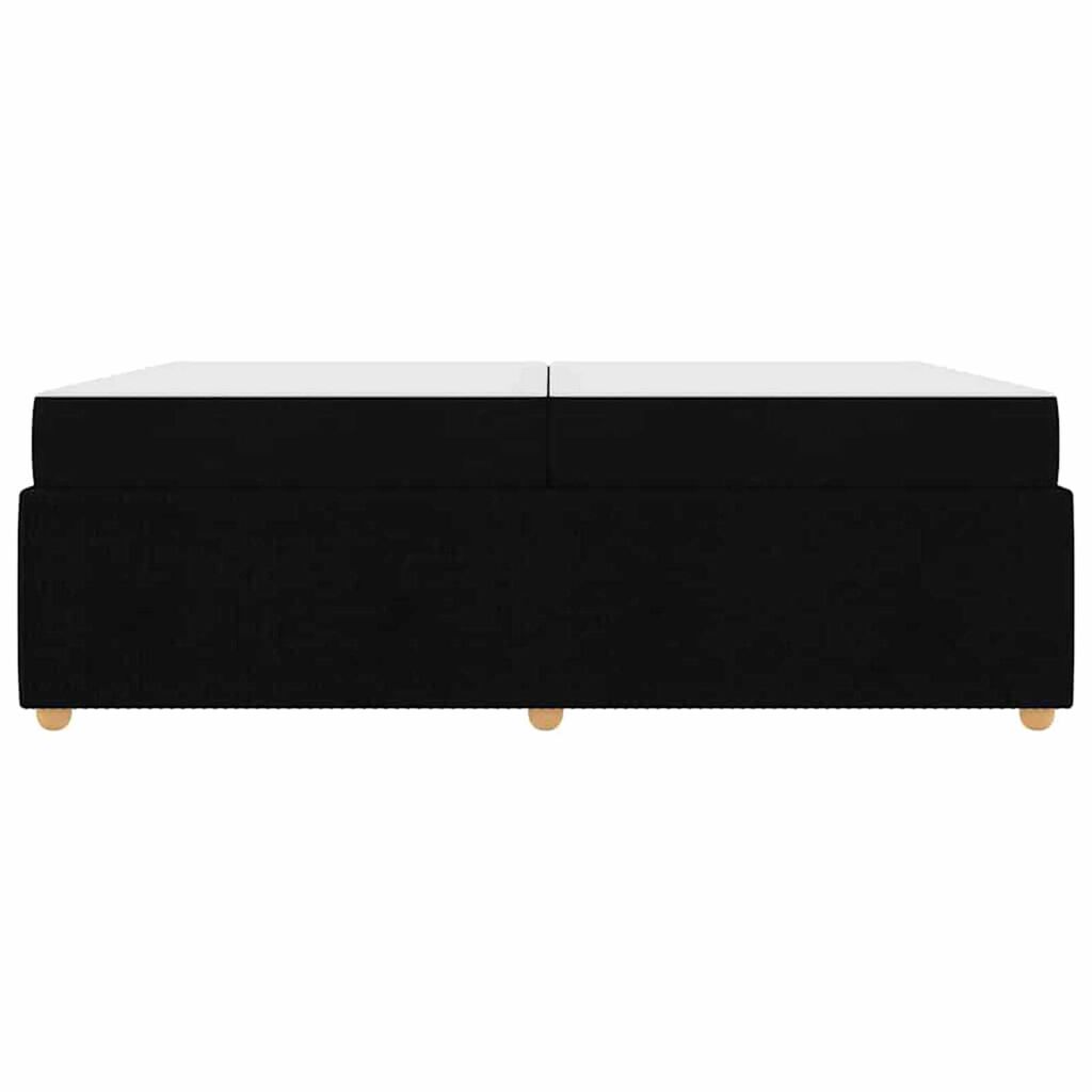 vidaXL Σκελετός κρεβατιού με στρώμα Μαύρο 200 x 200 cm ύφασμα