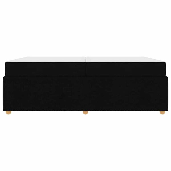 vidaXL Σκελετός κρεβατιού με στρώμα Μαύρο 200 x 200 cm ύφασμα