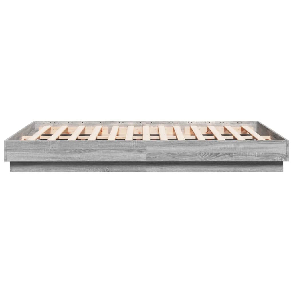 vidaXL Πλαίσιο Κρεβατιού Γκρι Sonoma 150x200 εκ. Επεξεργασμένο Ξύλο