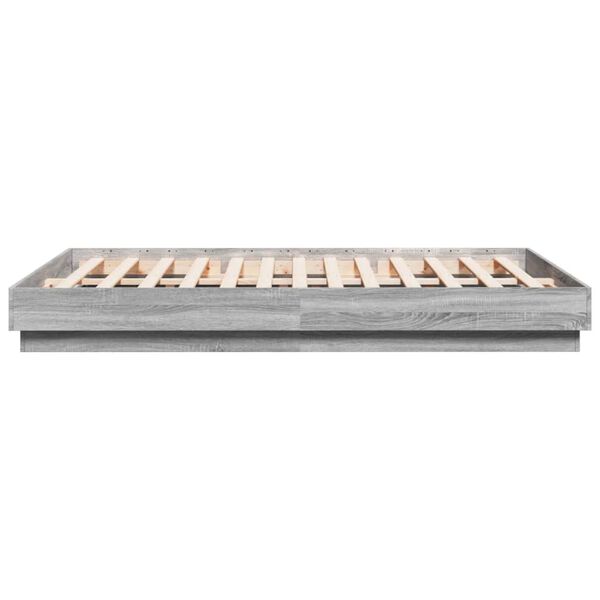 vidaXL Πλαίσιο Κρεβατιού Γκρι Sonoma 150x200 εκ. Επεξεργασμένο Ξύλο
