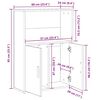 vidaXL Βιβλιοθήκη Αρτισιανή Δρυς 60x24x85 εκ. Επεξ. Ξύλο