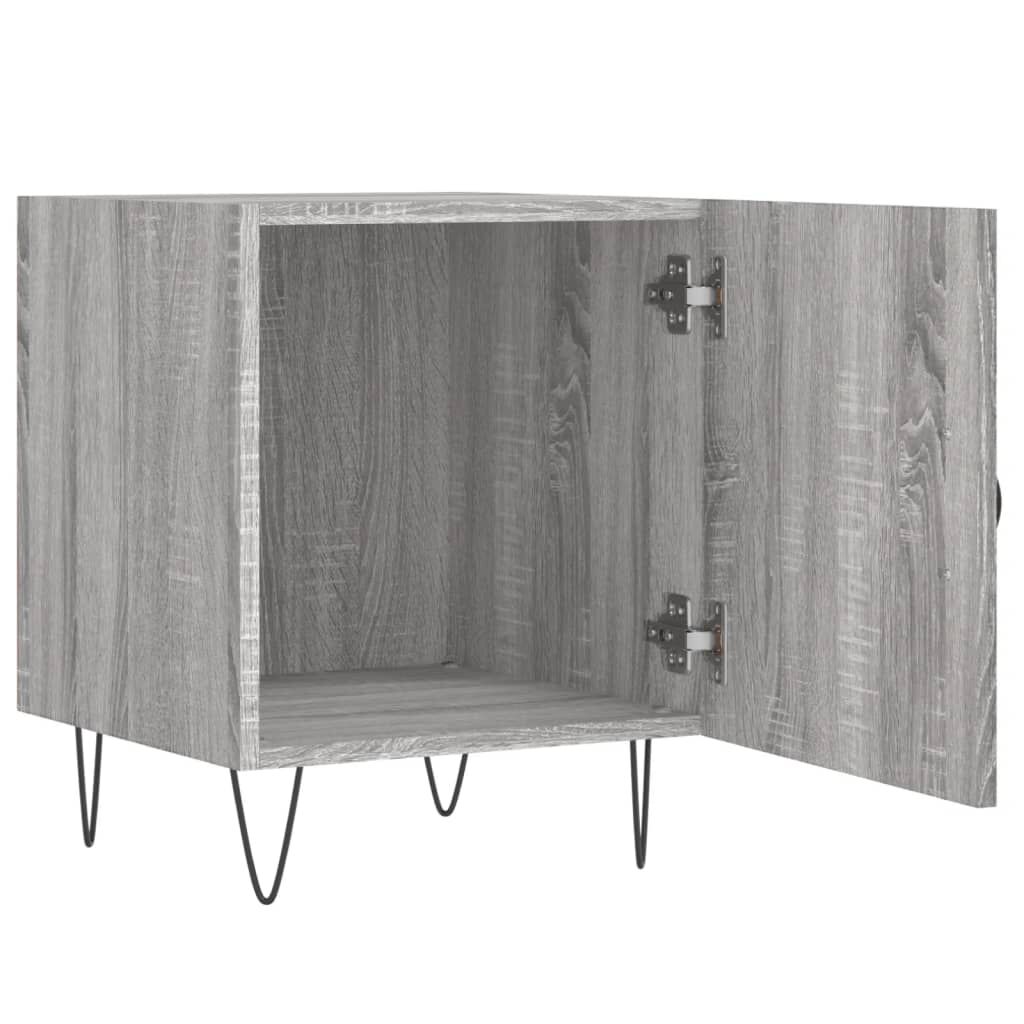 vidaXL Κομοδίνα 2 τεμ. Γκρι Sonoma 40 x 40 x 50 εκ. από Επεξεργ. Ξύλο