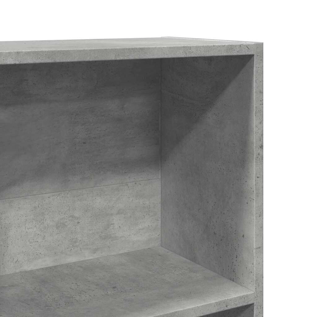 vidaXL Βιβλιοθήκη Γκρι Σκυροδέματος 40x24x176 εκ. Επεξεργ. Ξύλο