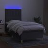 vidaXL &Kappa;&rho;&epsilon;&beta;ά&tau;&iota; Boxspring &mu;&epsilon; &Sigma;&tau;&rho;ώ&mu;&alpha; & LED &Sigma;&kappa;.&Gamma;&kappa;&rho;&iota; 90x200 &epsilon;&kappa;. &Upsilon;&phi;&alpha;&sigma;&mu;ά&tau;&iota;&nu;&omicron;