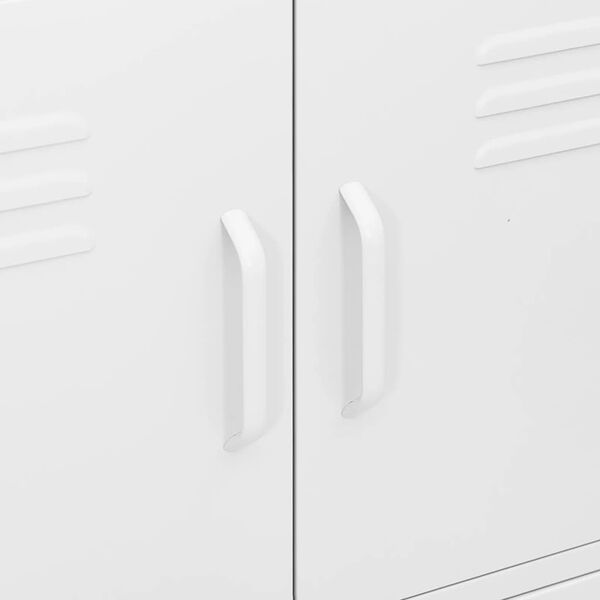 vidaXL Ντουλάπι Αποθήκευσης Λευκό 80 x 35 x 101,5 εκ. από Ατσάλι