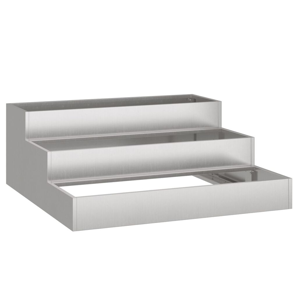 vidaXL Γλάστρα Κήπου 3-Στρώματος 90x90x35 εκ Ατσάλι καιρικοποιημένου