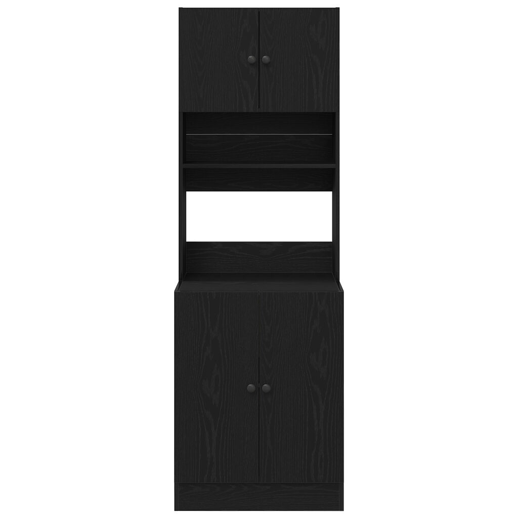 vidaXL Ντουλάπι Κουζίνας Μαύρη Καστανιά 60x50x180 cm Επεξεργασμένο Ξύλο