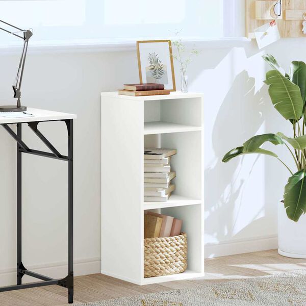 ντουλάπι βιβλίων vidaXL Λευκό 34x31x80 cm Κατασκευασμένο ξύλο