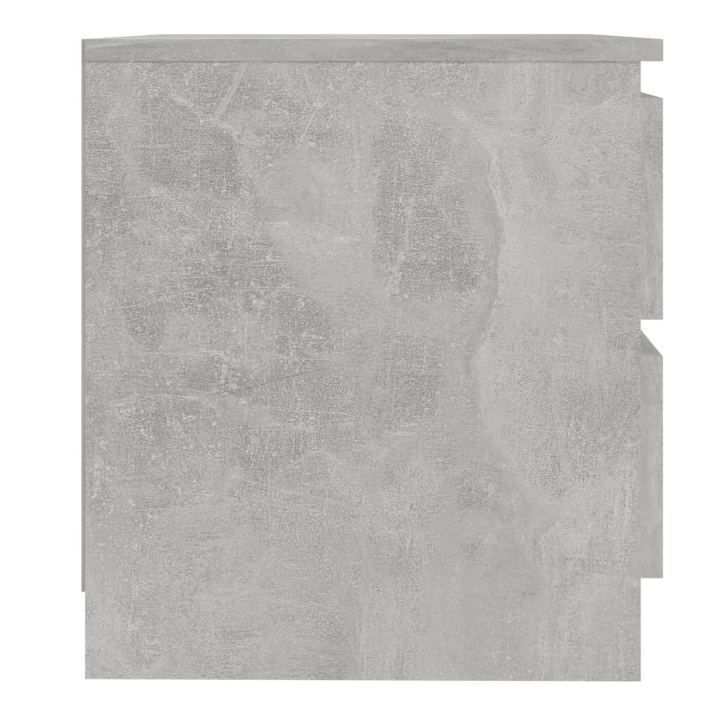 vidaXL Κομοδίνα 2 τεμ. Γκρι Σκυροδ. 50 x 39 x 43,5 εκ. από Επεξ. Ξύλο