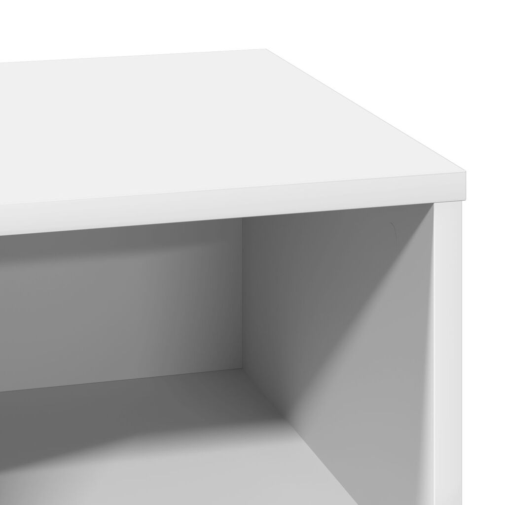 vidaXL Κομοδίνο με 2 pcs Λευκό 50 x 34.5 x 50 εκ. Επεξεργασμένο ξύλο