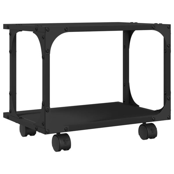vidaXL Βάση Εκτυπωτή 2 Επιπέδων Μαύρη 41x28x33,5 εκ Επεξεργασμένο Ξύλο