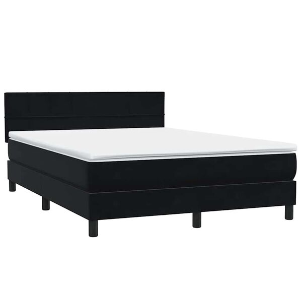 vidaXL Box Spring &Kappa;&rho;&epsilon;&beta;ά&tau;&iota; &mu;&epsilon; &sigma;&tau;&rho;ώ&mu;&alpha; &Mu;&alpha;ύ&rho;&omicron; 160x220 cm &Beta;&epsilon;&lambda;&omicron;ύ&delta;&iota;&nu;&omicron;