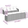 vidaXL Σετ Καναπέ Κήπου 9 pcs Μαύρο Πολυ ράταν