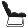 vidaXL Πολυθρόνα με Μεταλλικό Σκελετό Μαύρη από Βελούδο