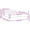vidaXL Οθωμανικό κρεβάτι με στρώμα & LEDs Σκούρο γκρι 160x200cm ύφασμα