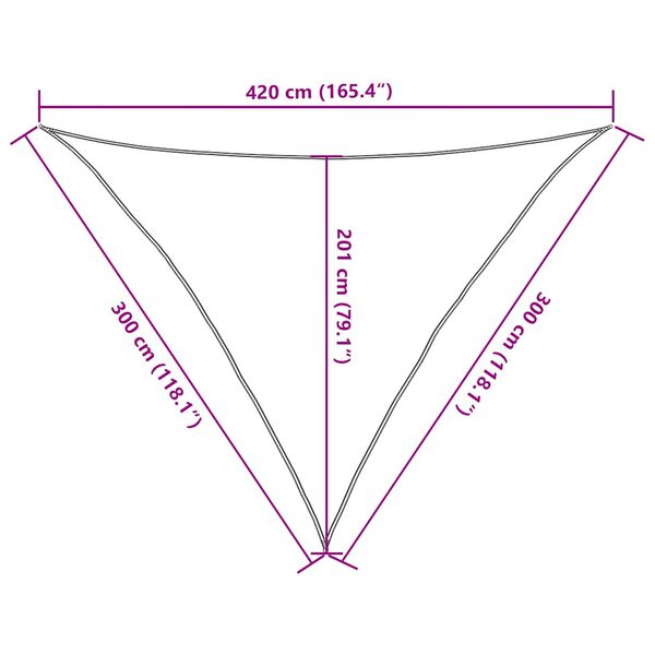 vidaXL Πανί Σκίασης Πορτοκαλί 3 x 3 x 4,2 μ. 160 γρ./μ² από HDPE