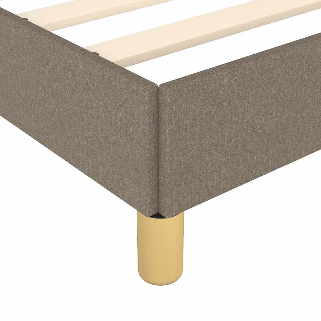 vidaXL Πλαίσιο Κρεβατιού χωρίς στρώμα Taupe 120x190 εκ. Υφασμάτινο