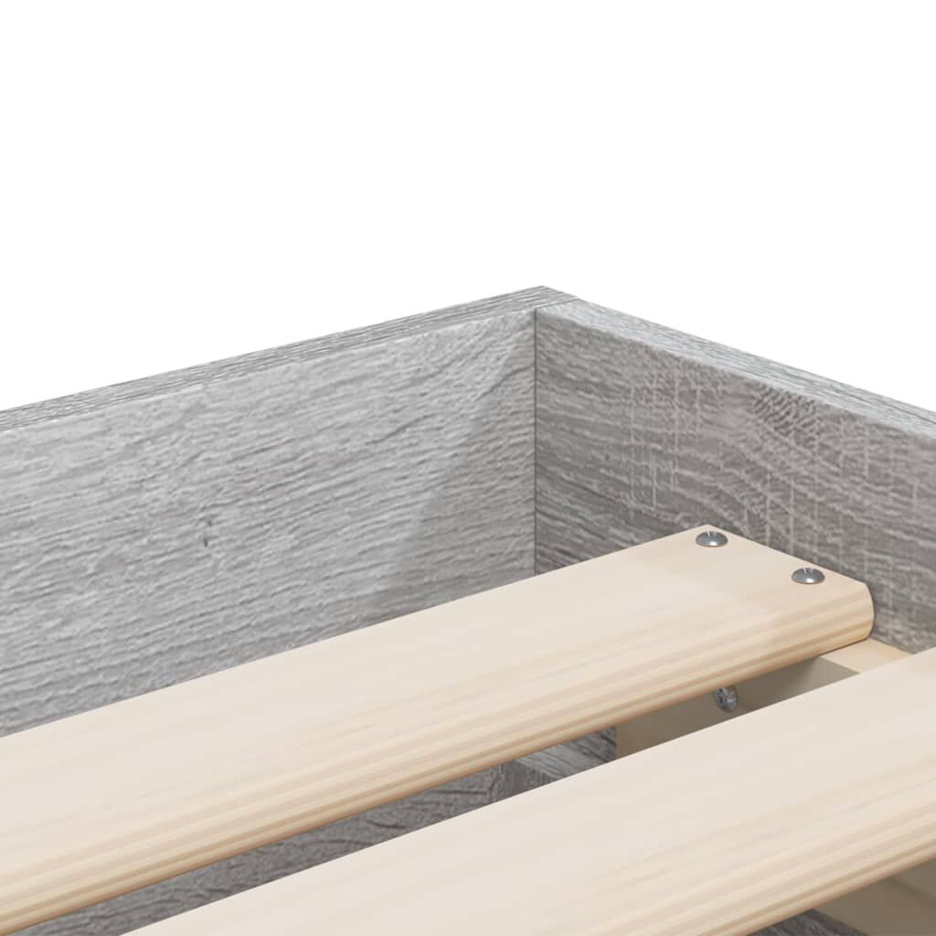 vidaXL Πλαίσιο Κρεβατιού με συρτάρια Γκρι sonoma 100x200εκ. Επεξ. Ξύλο