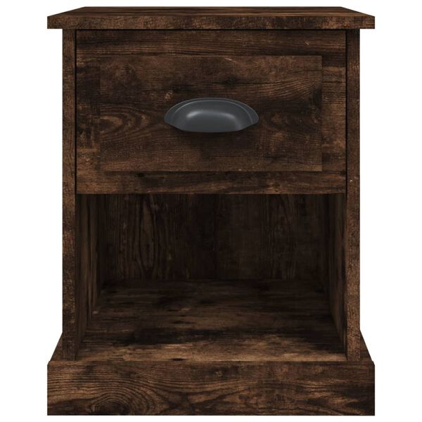 vidaXL Κομοδίνα 2 τεμ. Καπνιστή Δρυς 39x39x47,5 εκ. Επεξεργασμένο Ξύλο