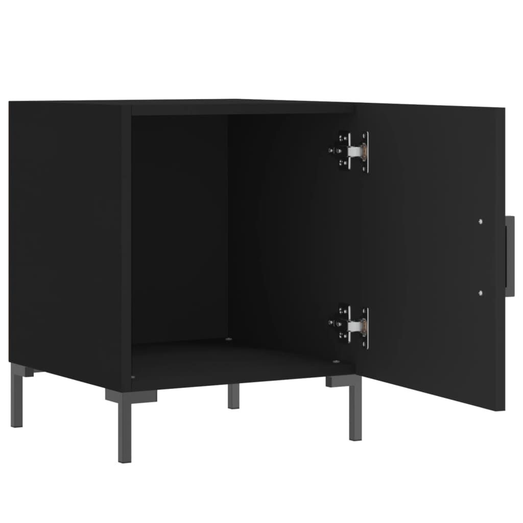 vidaXL Κομοδίνο Μαύρο 40 x 40 x 50 εκ. από Επεξεργασμένο Ξύλο