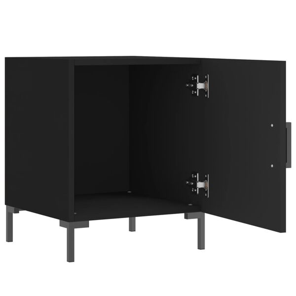 vidaXL Κομοδίνο Μαύρο 40 x 40 x 50 εκ. από Επεξεργασμένο Ξύλο