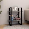 vidaXL Βιβλιοθήκη με 2 Ράφια 60 x 30 x 70 εκ. από Μασίφ Ξύλο Πεύκου