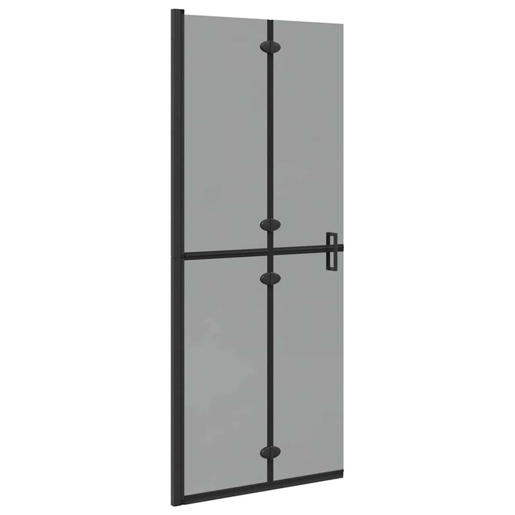 vidaXL Τοίχος ντους Walk-in Άλλο Μαύρο και σκούρο διαφανές 80 x 190 cm