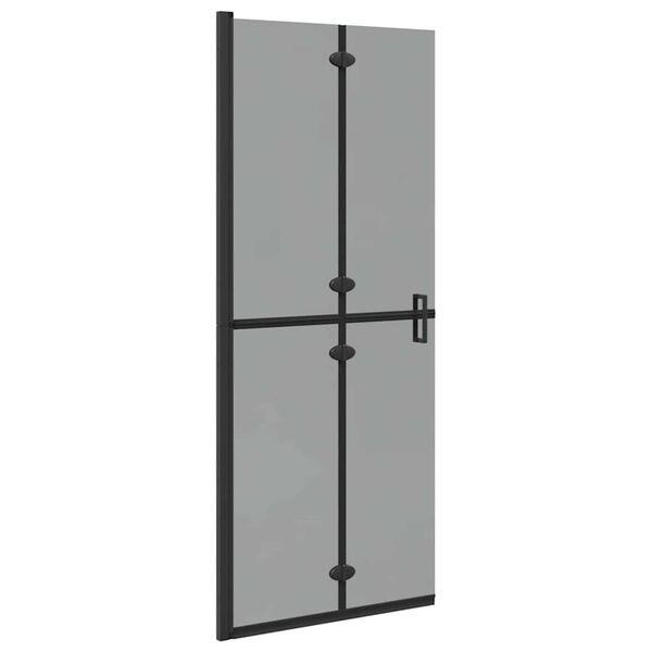 vidaXL Τοίχος ντους Walk-in Άλλο Μαύρο και σκούρο διαφανές 80 x 190 cm