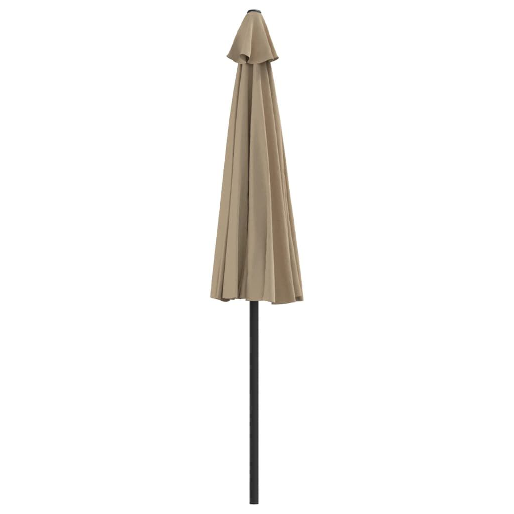 vidaXL Ομπρέλα Βεράντας Ημικυκλική Χρώμα Taupe 270x144 εκ Ιστός Αλουμ.