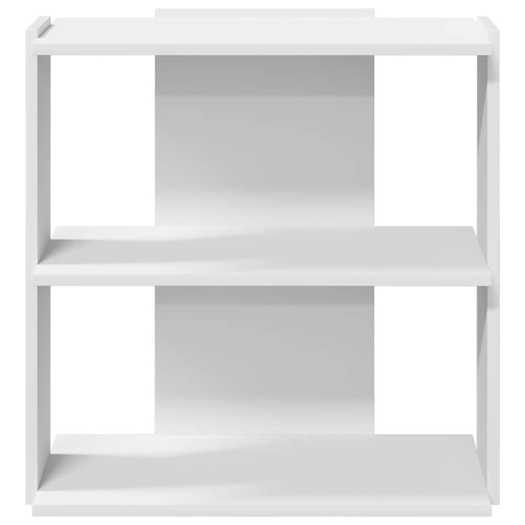 vidaXL Βιβλιοθήκη 3 επιπέδων Λευκό 60x30x60 cm Ξύλινη κατασκευή