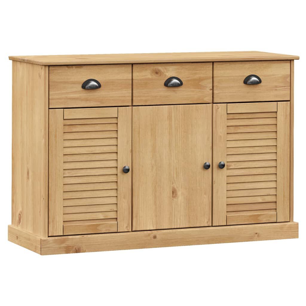 vidaXL Μπουφές με Συρτάρια VIGO 113 x 40 x 75 εκ. Μασίφ Ξύλο Πεύκο