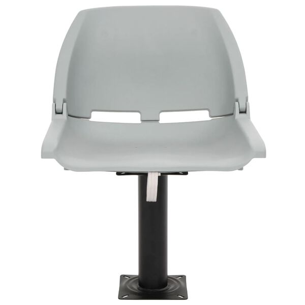 vidaXL Κάθισμα Σκάφους Πτυσσόμ. 2 τεμ. Γκρι 48x51x41 εκ Χωρίς Μαξιλάρι