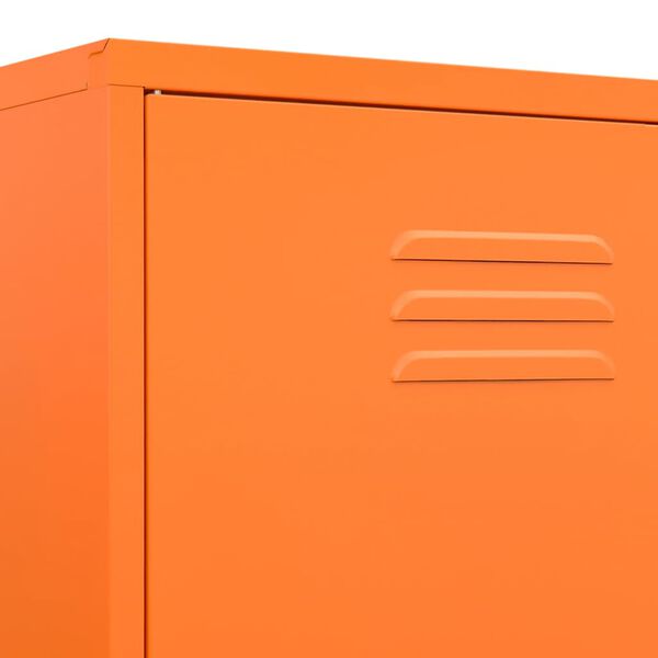 vidaXL Ντουλάπα Πορτοκαλί 90 x 50 x 180 εκ. από Ατσάλι