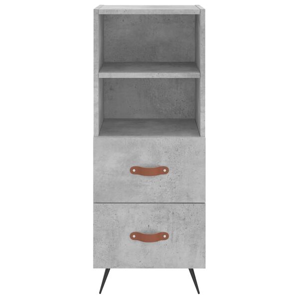 vidaXL Ντουλάπι Γκρι Σκυροδέματος 34,5x34x90 εκ. Επεξεργασμένο Ξύλο