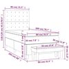 vidaXL Κρεβάτι Boxspring με Στρώμα Μαύρο 80 x 200 εκ. Συνθετικό Δέρμα
