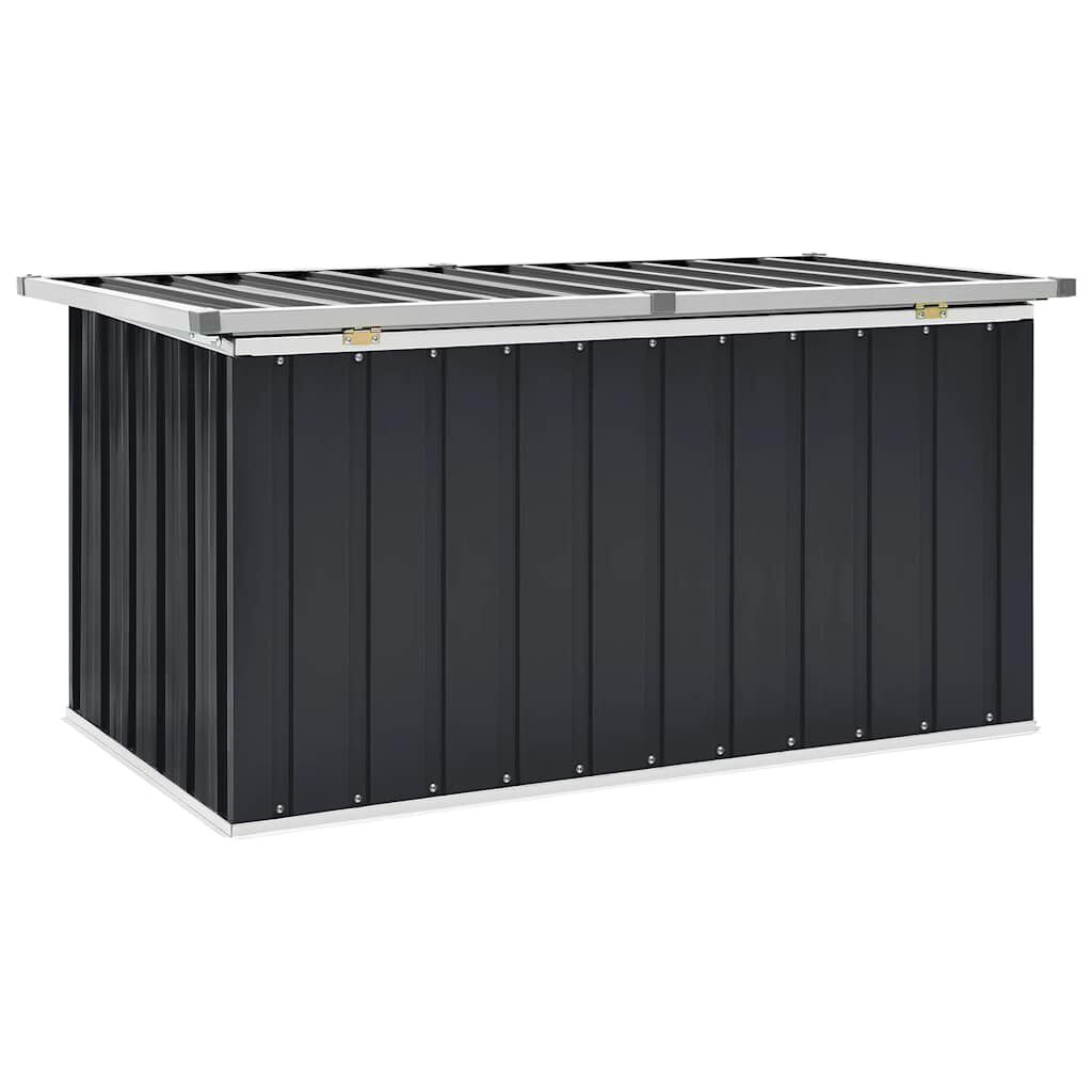 vidaXL Μπαούλο Αποθήκευσης Κήπου Ανθρακί 129 x 67 x 65 εκ.