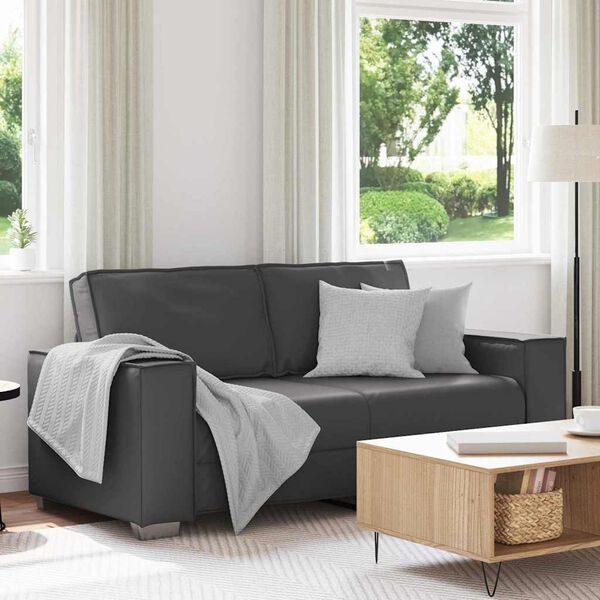 vidaXL Πολυθρόνα-καναπές με μαξιλάρι Γκρι 180 x 78 x 84 εκ. Δερματίνη
