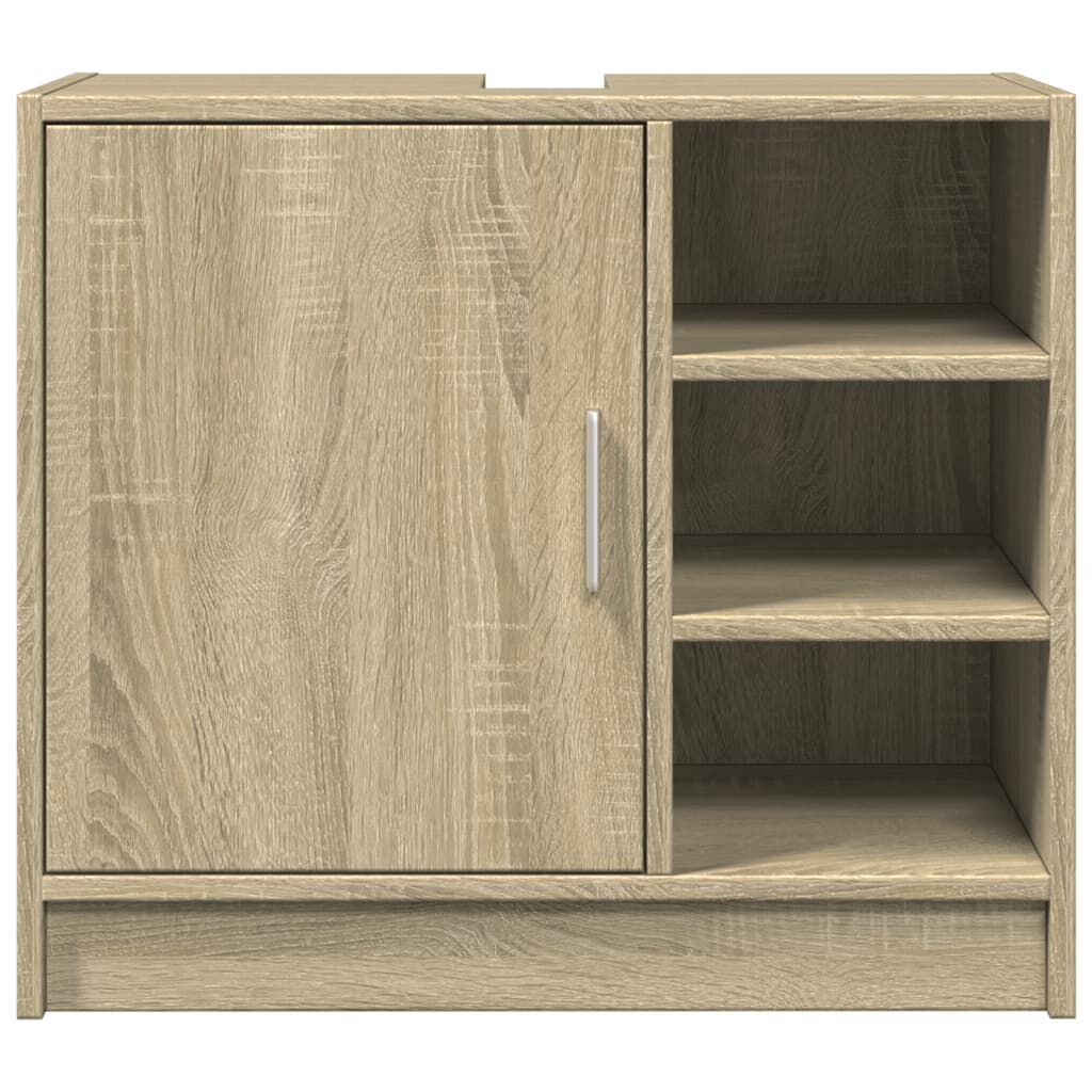 vidaXL Ντουλάπι Νιπτήρα Sonoma Δρυς 63x29x55 εκ. Επεξεργασμένο Ξύλο