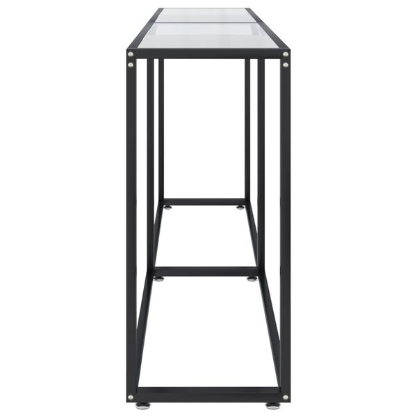 vidaXL Τραπέζι Κονσόλα Διαφανές 180x35x75,5 εκ. από Ψημένο Γυαλί
