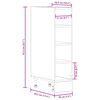 vidaXL Κάτω ντουλάπι Riga Παλιό ξύλο 20x44,5x81,5 cm