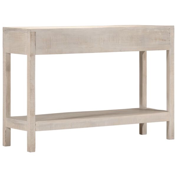 vidaXL Τραπέζι Κονσόλα Λευκό 110x35x75 εκ. Μασίφ Ξύλο Μάνγκο
