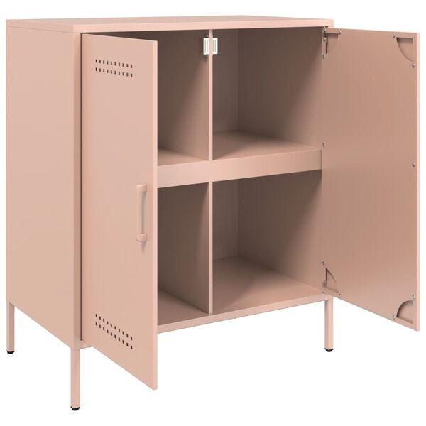 vidaXL Ντουλάπι Ροζ 68x39x79 εκ. από Ατσάλι