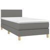 vidaXL &Kappa;&rho;&epsilon;&beta;ά&tau;&iota; Boxspring &mu;&epsilon; &Sigma;&tau;&rho;ώ&mu;&alpha; & LED &Sigma;&kappa;.&Gamma;&kappa;&rho;&iota; 90x200 &epsilon;&kappa;. &Upsilon;&phi;&alpha;&sigma;&mu;ά&tau;&iota;&nu;&omicron;