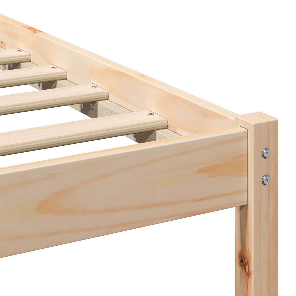 vidaXL Σκελετός Κρεβατιού Καφέ 100 x 210 cm Συμπαγές ξύλο πεύκου