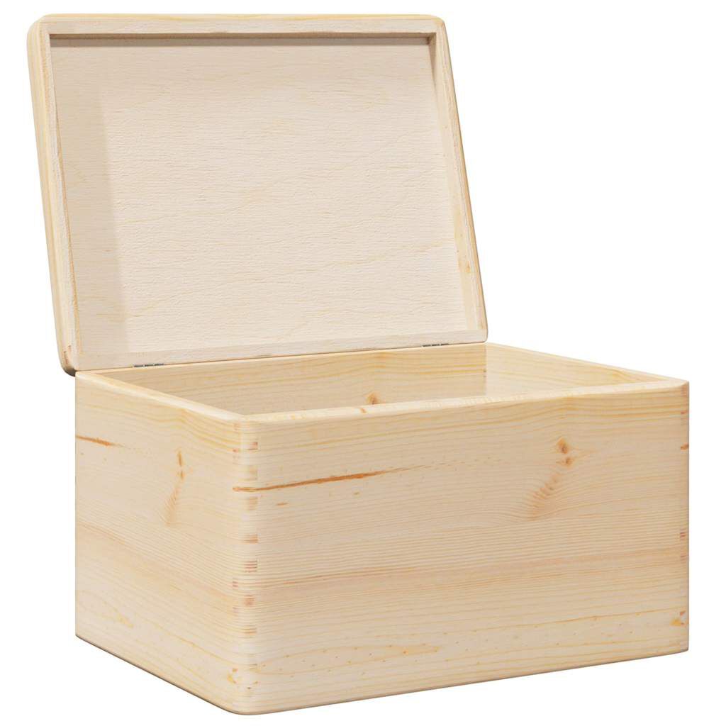 vidaXL Ξύλινο κουτί με καπάκι 40x30x23 cm από μασίφ ξύλο πεύκο