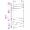 vidaXL Ντουλάπι artisan δρυς 89 x 39 x 184.5 εκ. Επεξεργασμένο ξύλο